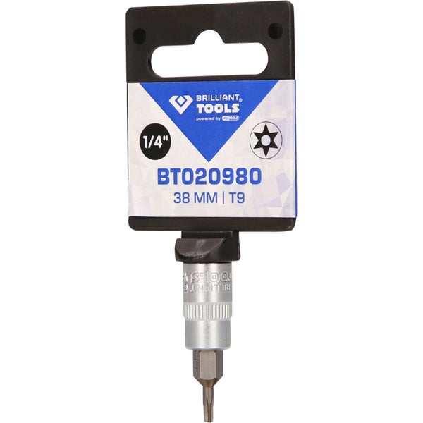 BRILLIANT TOOLS 1/4 Torx-Bit-Stecknuss mit Stirnlochbohrung TB9 - BT020980
