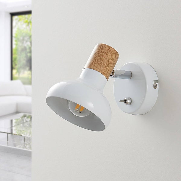 Lindby Strahler Fridolin (Modern) in Weiß aus Metall (1 flammig, E14) - Deckenlampe Deckenleuchte Lampe Spot Wohnzimmerleuchte