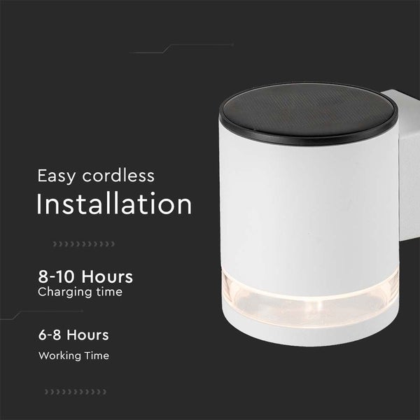 Kabellose Solarleuchte zur Wandmontage