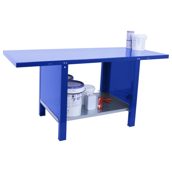Werkbank BUFFALO METAL | HxBxT 83x120x73cm | Traglast 700kg | Blau