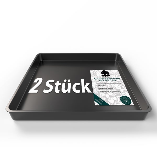 Zwei Universalbehälter, 60 mal 60 mal 7 Zentimeter