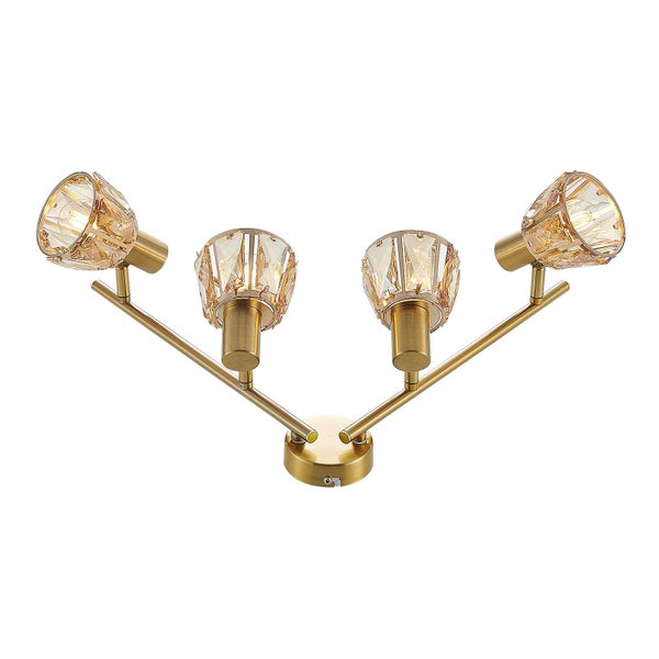 Lindby Deckenlampe Kosta (Modern) in Gold / Messing aus Metall (4 flammig, E14) - Deckenleuchte Lampe Wohnzimmerleuchte