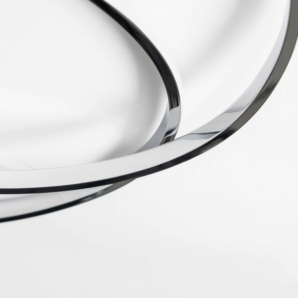 Lindby LED Deckenleuchte Dorle dimmbar (Modern) in Chrom aus Metall (2 flammig, ) - Lampe Deckenlampe Wohnzimmerleuchte