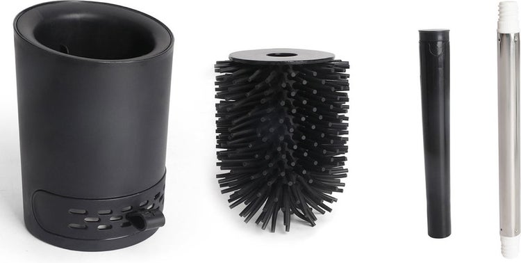 EAVY WC-Bürste mit Halter Silikon Schwarz Freistehend oder Wandmontage möglich