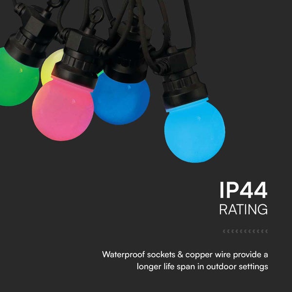 LED-Lampen - Lichterkette - IP44 - 7,5 Watt - 30 Lumen - RGB
