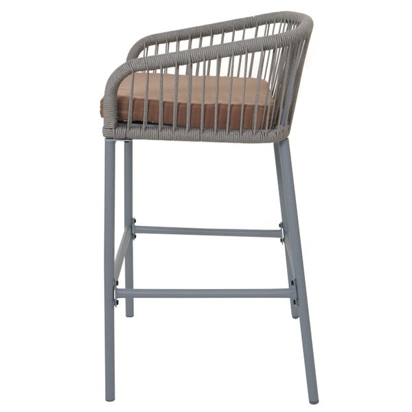 Barhocker mit Armlehne und Sitzkissen