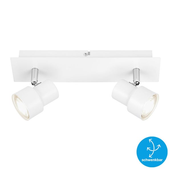 LED Deckenspot Strahler dreh-& schwenkbar 2x GU10 je 5W Weiß Briloner