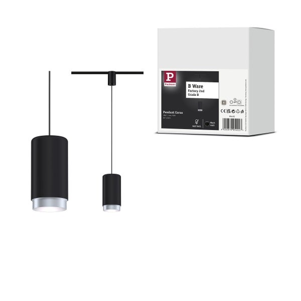 Paulmann Corus Pendelleuchte in Schwarz mit Verpackung