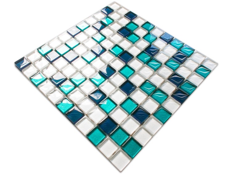 Glasmosaik auf Netz für Bad und Küche 30cm x 30cm  - Rio De Janeiro