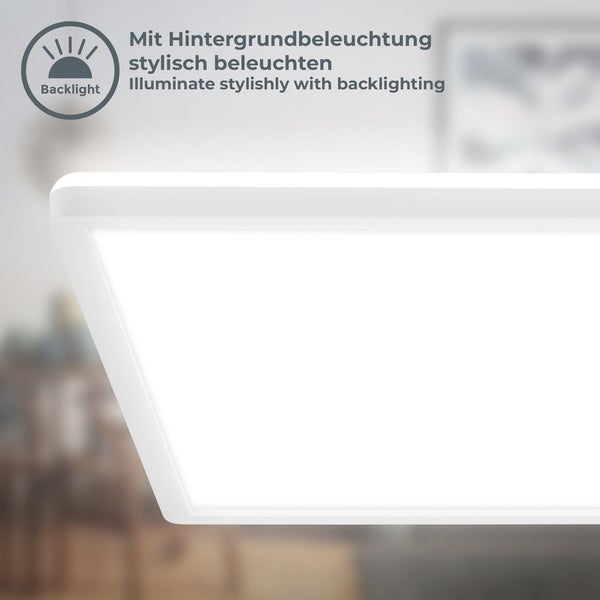 LED Panel 42x42 cm - 22W, 3000lm, flach, backlight, neutralweiß, weiß
