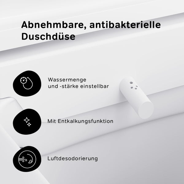AM.PM Wand-WC  Wand-WC mit TouchReel E-Sitz, Sitzheizung und Beleuchtung Inspire V2.0 FlashClean Tiefspül-WC Spülrandlos CCCIB1700SCAG Inspire 2.0