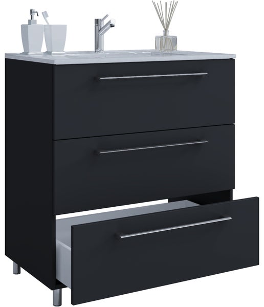 2-tlg. Waschplatz Waschtisch Badinos 3 Schublade