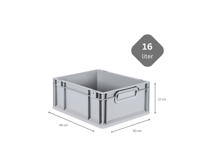 PROREGAL SparSet 5x Eurobox NextGen Grip HxBxT 17 x 30 x 40 cm 16 Liter