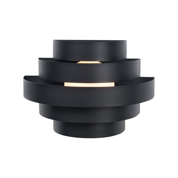 Schwarze Stufenleuchte für den Außenbereich