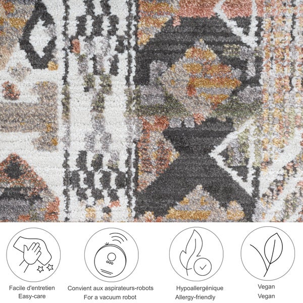 Gewebter Teppich in Kort-Optik Corduletta Beige 120x180 cm