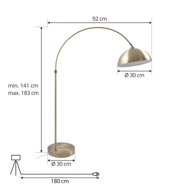 Abmessungen der Stehlampe