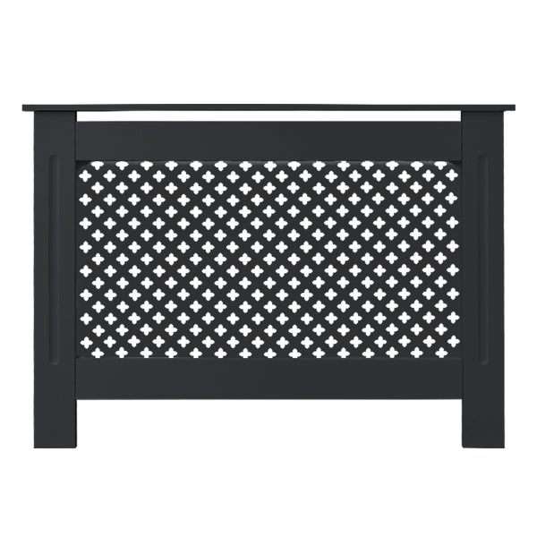ECD Germany Heizkörperverkleidung mit Wabenmuster 112x19x82cm Anthrazit aus MDF lackiert Schlafzimmer Wohnzimmer Heizungsverkleidung Heizkörperabdeckung Heizungsabdeckung Heizung Heizkörper Abdeckung