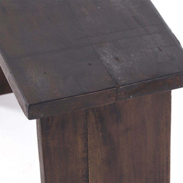 Hocker SCHEMEL 40 Mahagoni Massivholz 03 dunkelbraun