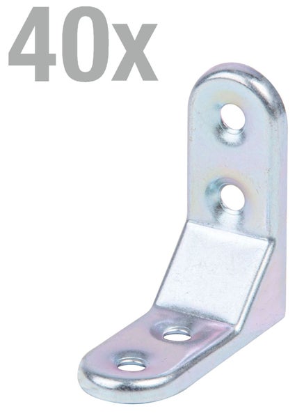 Set von 40 Stück Eckverbinder aus Metall zur stabilen Verbindung von Holzbauteilen