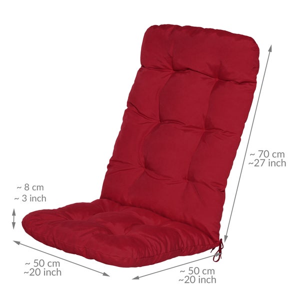 Beautissu Flair HL Hochlehner 120x50x8cm Rot (2tlg)