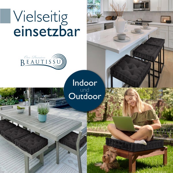 Mehrfach verwendbare Stuhl- und Bankauflage für drinnen und draußen