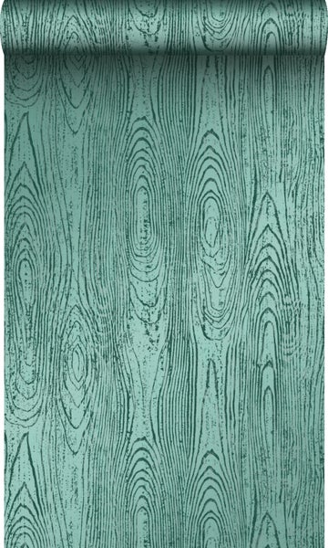 Origin Wallcoverings Tapete Holz-Optik Smaragdgrün - 53 cm x 10,05 m - 347557