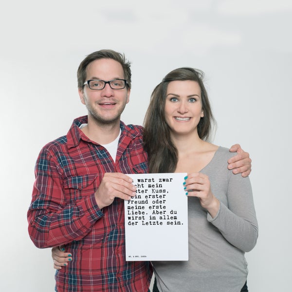 Mr. & Mrs. Panda DIN A4 Poster Du warst zwar nicht... - Weiß