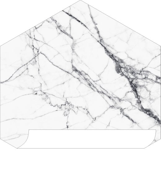 Arbeitsplatte mit Marmorstruktur