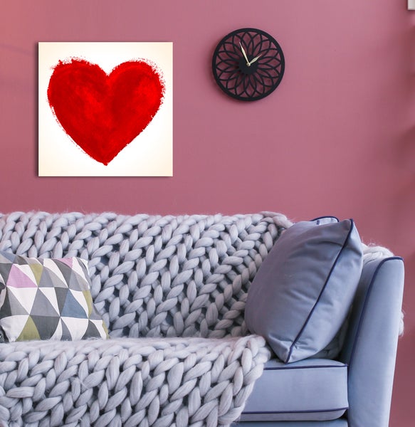 Leinwandbild, Canvasmaterial, Handmade in Deutschland, Wandbild, bedruckt, Rotes Herz_ CCS00414 in 40x40cm