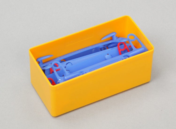 PROREGAL SparSet 10 x Sortimentskasten EuroPlus Insert HxBxT 4,5 x 5,4 x 10,8 cm Gelb
