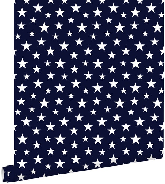 ESTAhome Tapete kleine Sterne Dunkelblau - 53 cm x 10,05 m - 138730