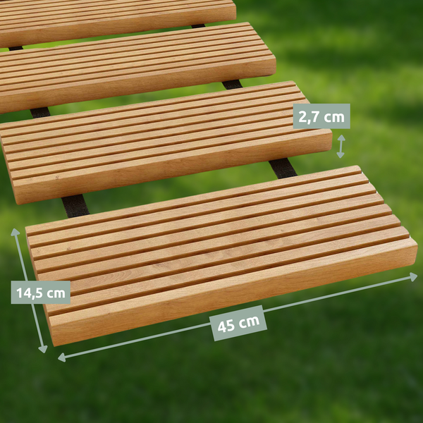 holz4home Rollweg Gartenweg aus Lärche  Holztritte für Garten 45 cm