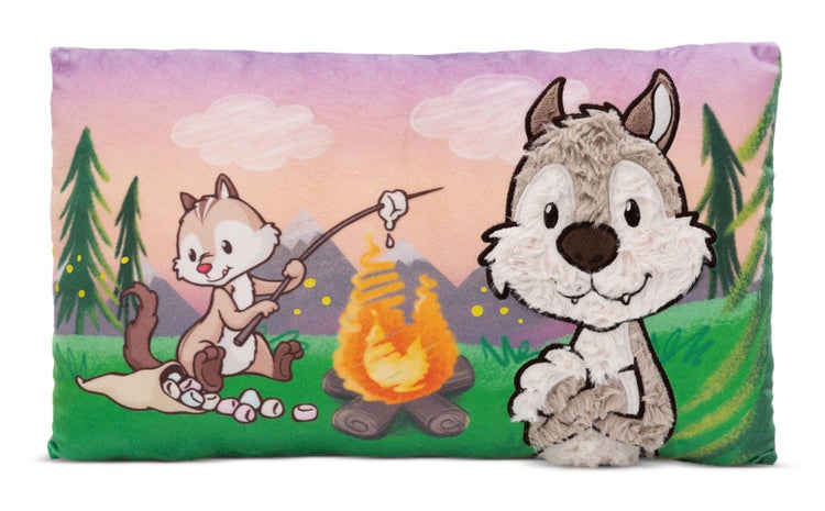 Nici 49954 Kissen Wolf Winny & Streifenhörnchen Jojo 43x25cm