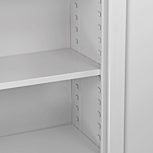 PROREGAL Stahlschrank Owl mit 4 Fachboden HxBxT 192 x 110 x 38 cm Lichtgrau