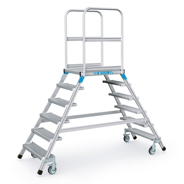 Zarges Fahrpodest mit Stufen und Geländer