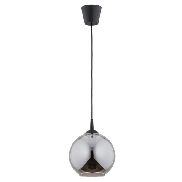 Moderne Pendelleuchte mit einer Glaskugel in Kugelform und einer Aufhängung
