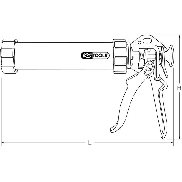 KS TOOLS Hand-Kartuschen-Pistole 310 ml 340 mm - 980.1000
