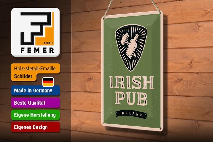 Blechschild Spruch Ireland Irish pub 20x30cm
