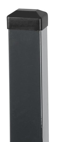 PROREGAL Maschendrahtzaun, Zaunpfosten, mit Kappe, Quadrat Eurostandard, 2000/60x40/1,25mm, Anthrazit, Quadrat, Cap, Zn+PVC, RAL7016