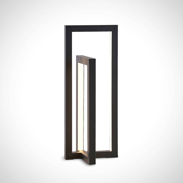 Lucande LED Tischlampe Hylda dimmbar (Modern) in Schwarz aus Aluminium (2 flammig, ) - Tischleuchte Schreibtischlampe Nachttischlampe Wohnzimmerleuchte