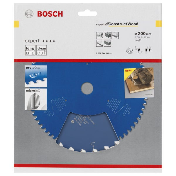 Bosch Kreissägeblatt Expert for Construct Wood für Handkreissägen 200 x 30 x 2 mm 30 - 2608644140