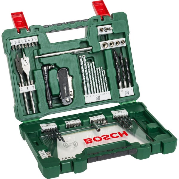 Bosch V-Line Bohrer- und Bit-Set 68tlg. Klappmesser Magnetstab Winkelschrauber - 2607017191