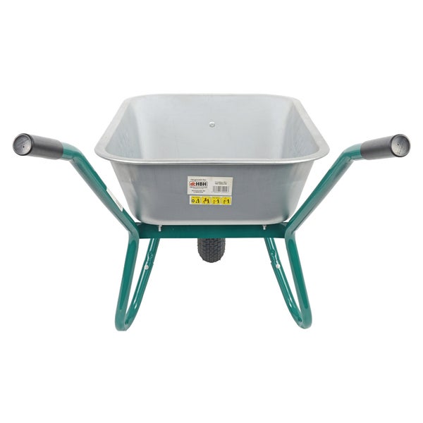 Schubkarre mit Stahlwanne und einem Rad