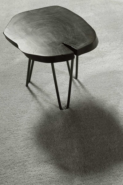 Teppich Rund Hellgrau Hochflor Pisa Homie Living 120 cm rund