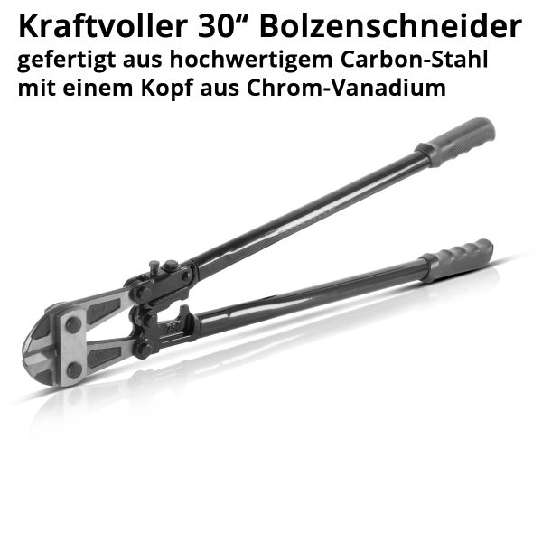 Bolzenschneider 30“ Chrom-Vanadium Profi-Bolzenschere, Stahlschneider