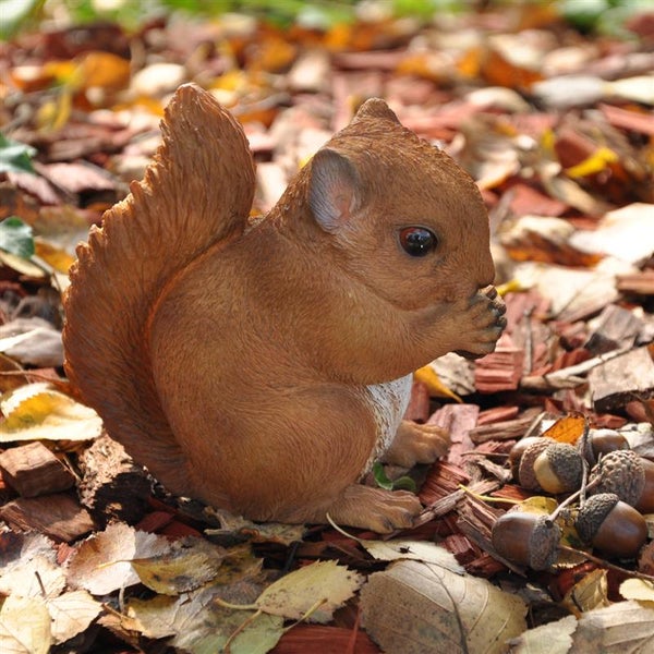 Dekofigur Gartenfigur Eichhörnchen