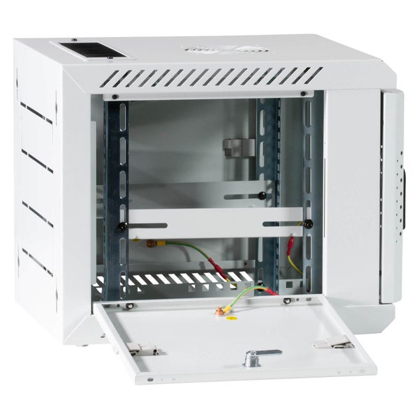 ProfiPatch Netzwerkschrank 10 Zoll Rack Wandschrank Wandgehäuse montiert Premium 6HE Tiefe 300mm grau
