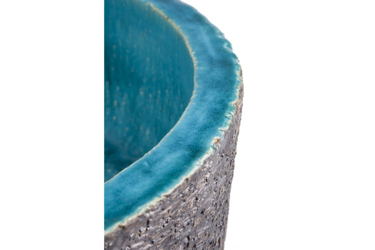 Detailansicht eines Blumentopfs aus Keramik