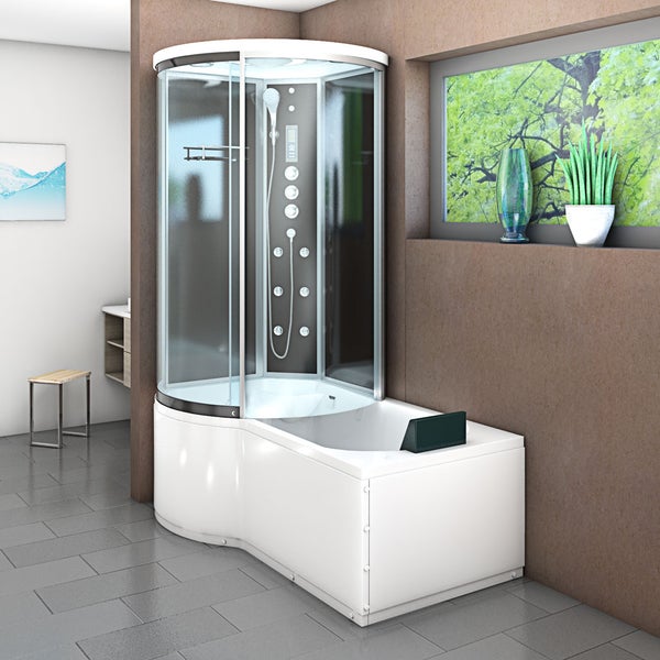 Wanne Dusche Kombination sw K55-R33 100x170