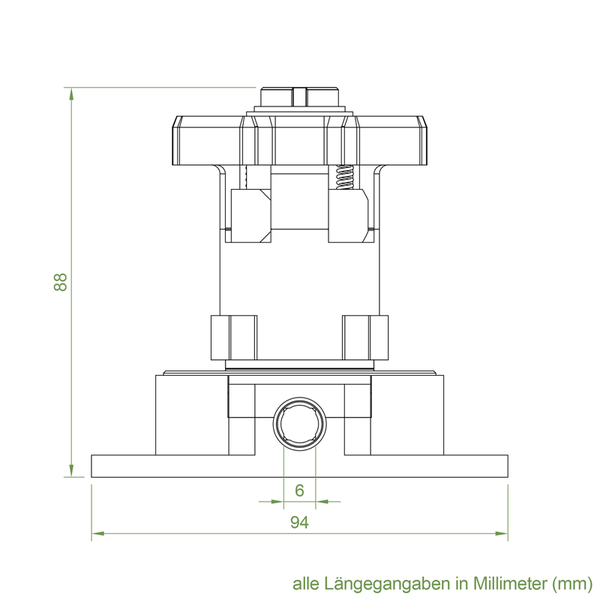 Geiger Rolladengetriebe K034 | Untersetzung 4:1 rechts | für SW 60 achtkant Stahlwelle